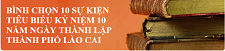 Bình chọn 10 sự kiện TP Lào Cai